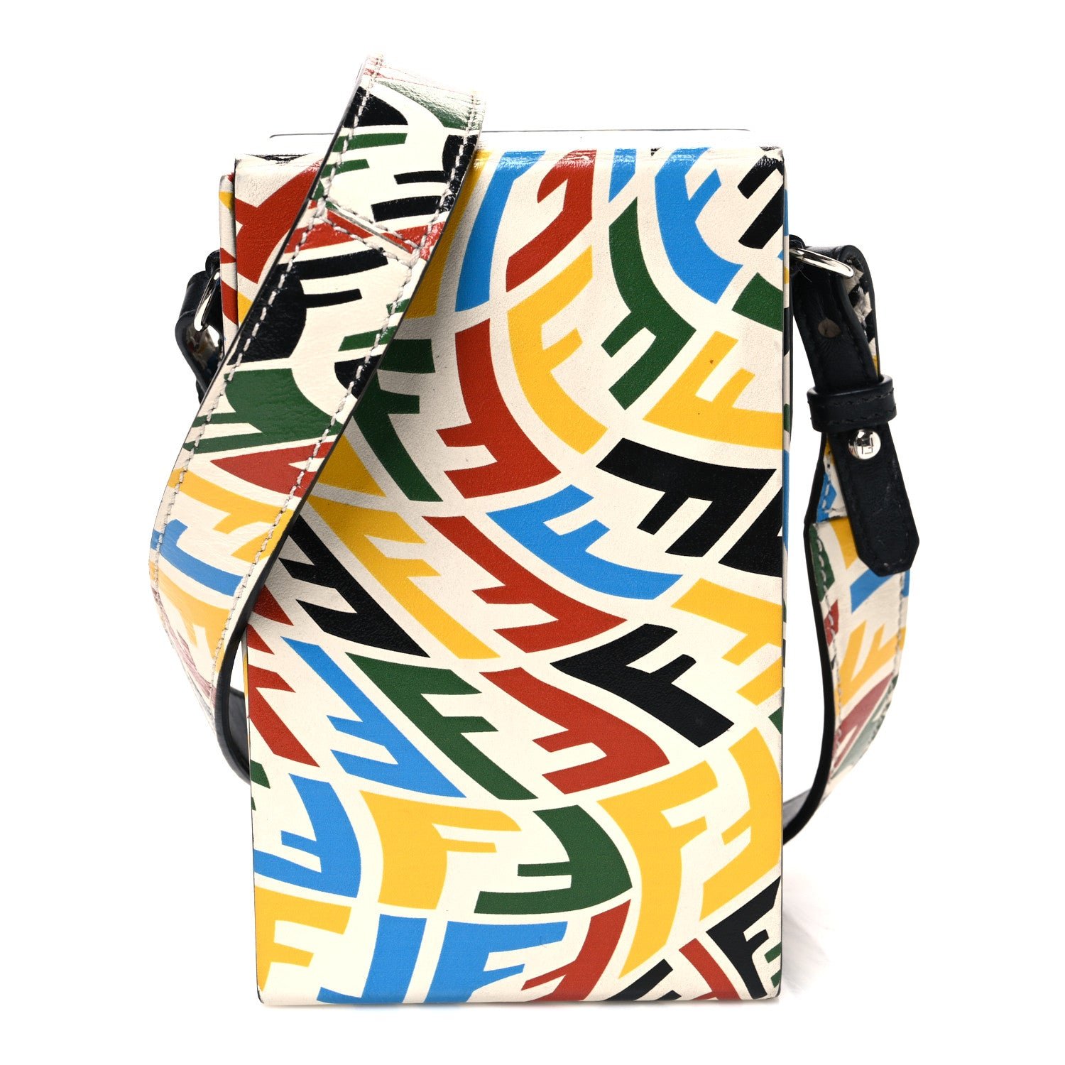 Fendi X SARAH COLEMAN Vitello Grace Light FF Vertigo Box Bag White Ice Multicolor
