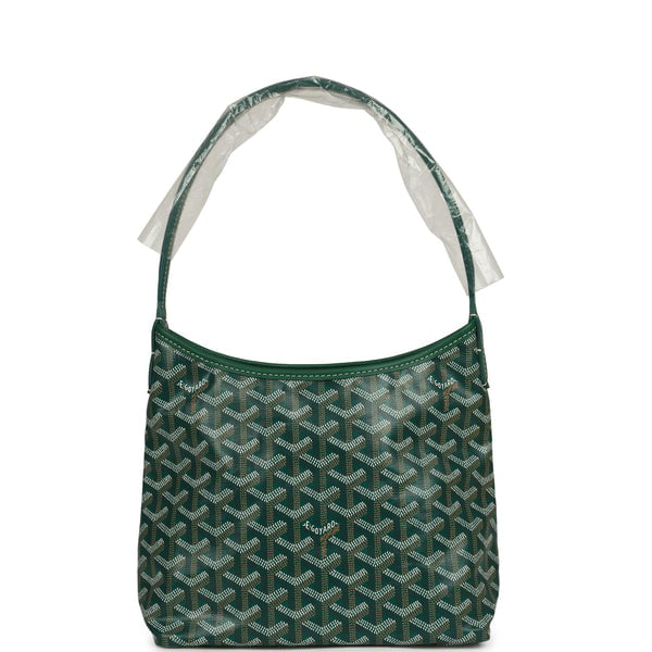 Green Goyard Mini Bohème hobo bag in Goyardine canvas