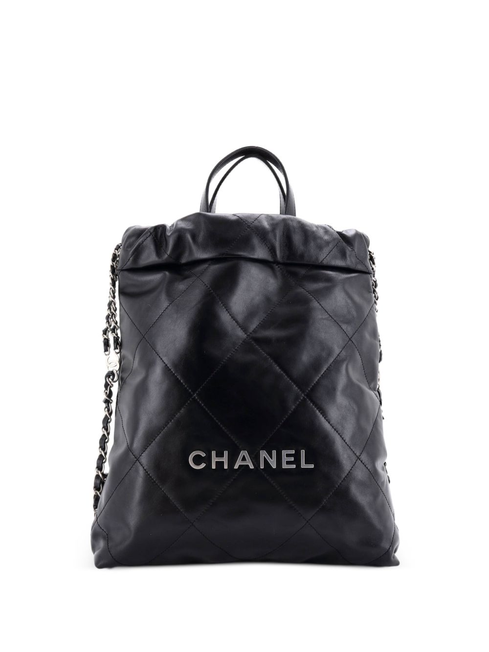 22 Chain Quilted Calfskin Medium backpack