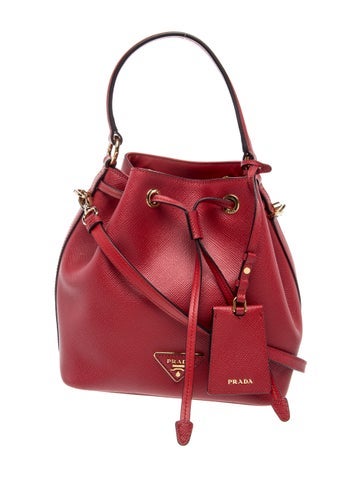 Saffiano Leather Bucket Bag