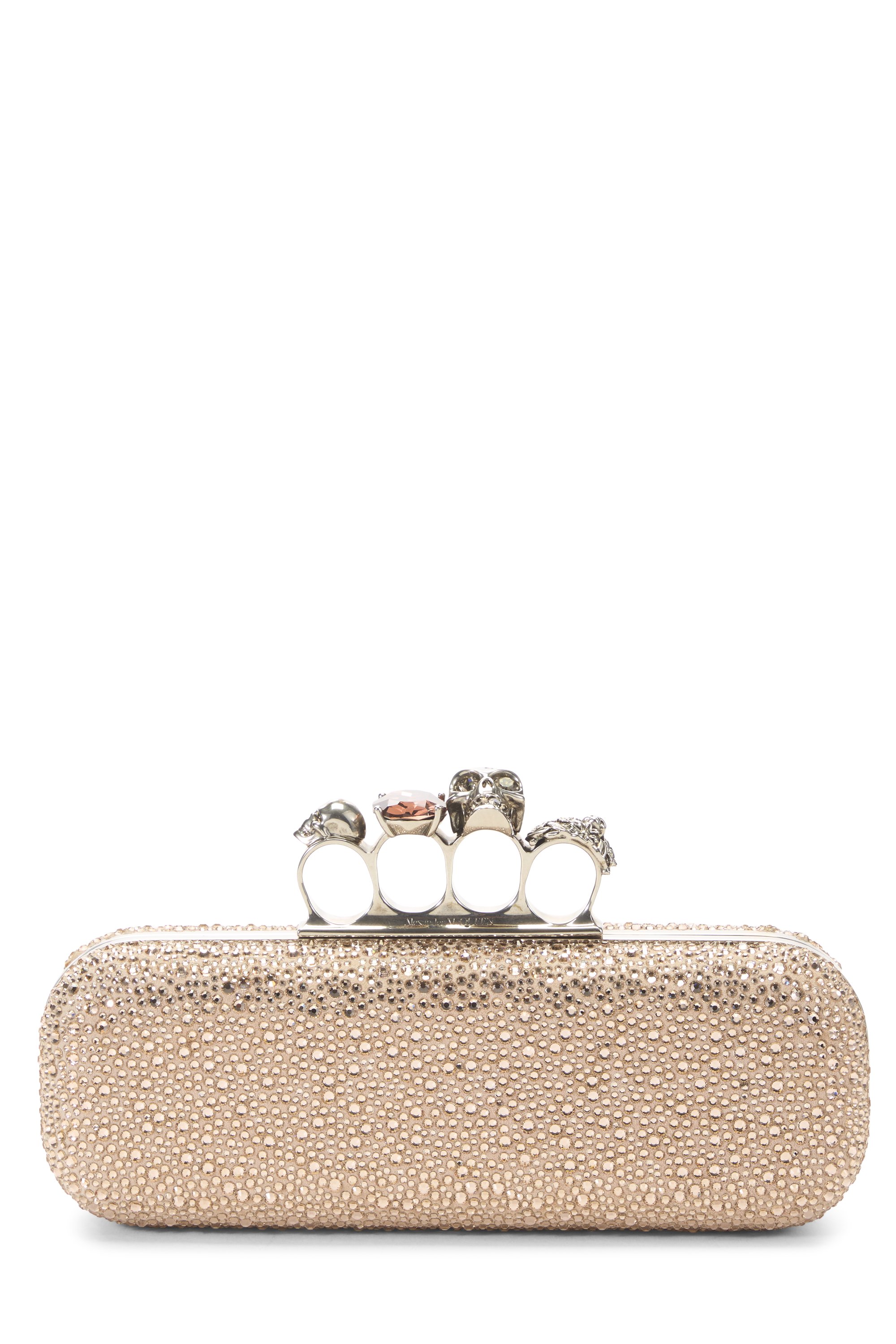 Pink Embellished Knuckle Clutch