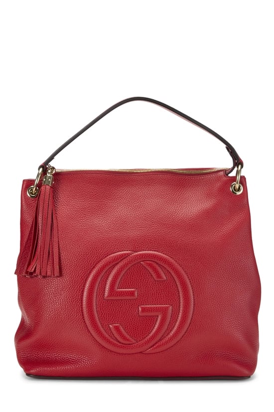 Red Leather Soho Convertible Hobo
