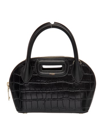 Maje Leather Top Handle Bag