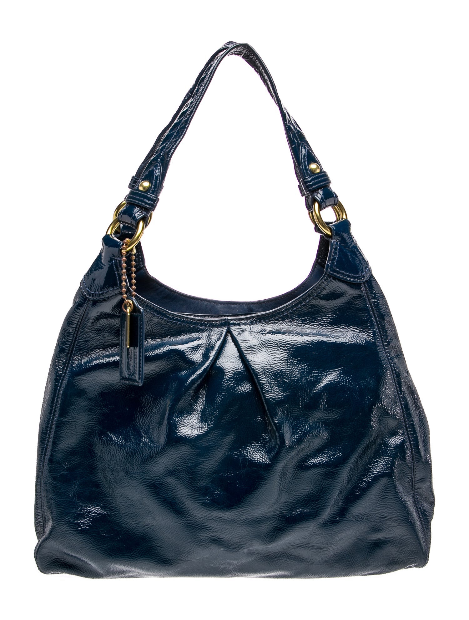 Patent Leather Madison Crinkled Hobo Medium