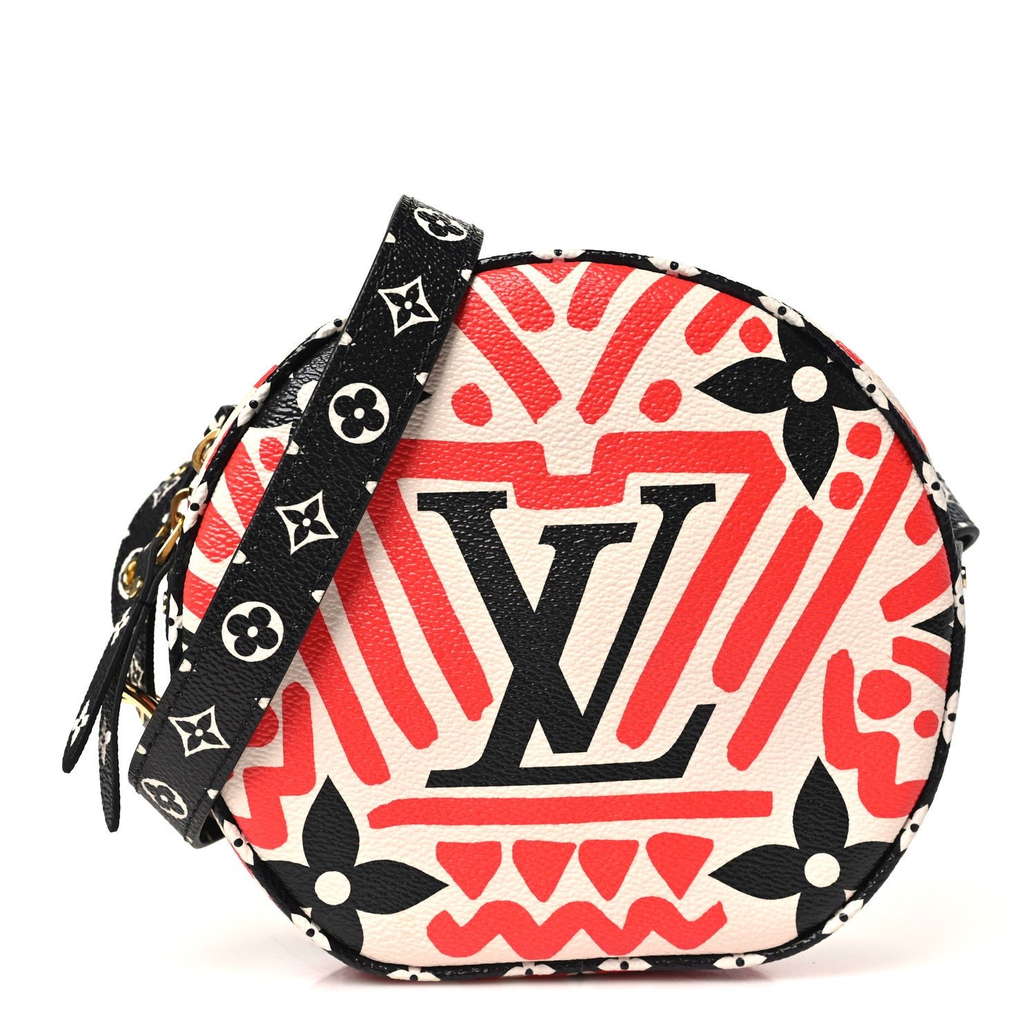 Louis Vuitton Monogram Giant Crafty Boite Chapeau Souple PM Creme Rouge Black