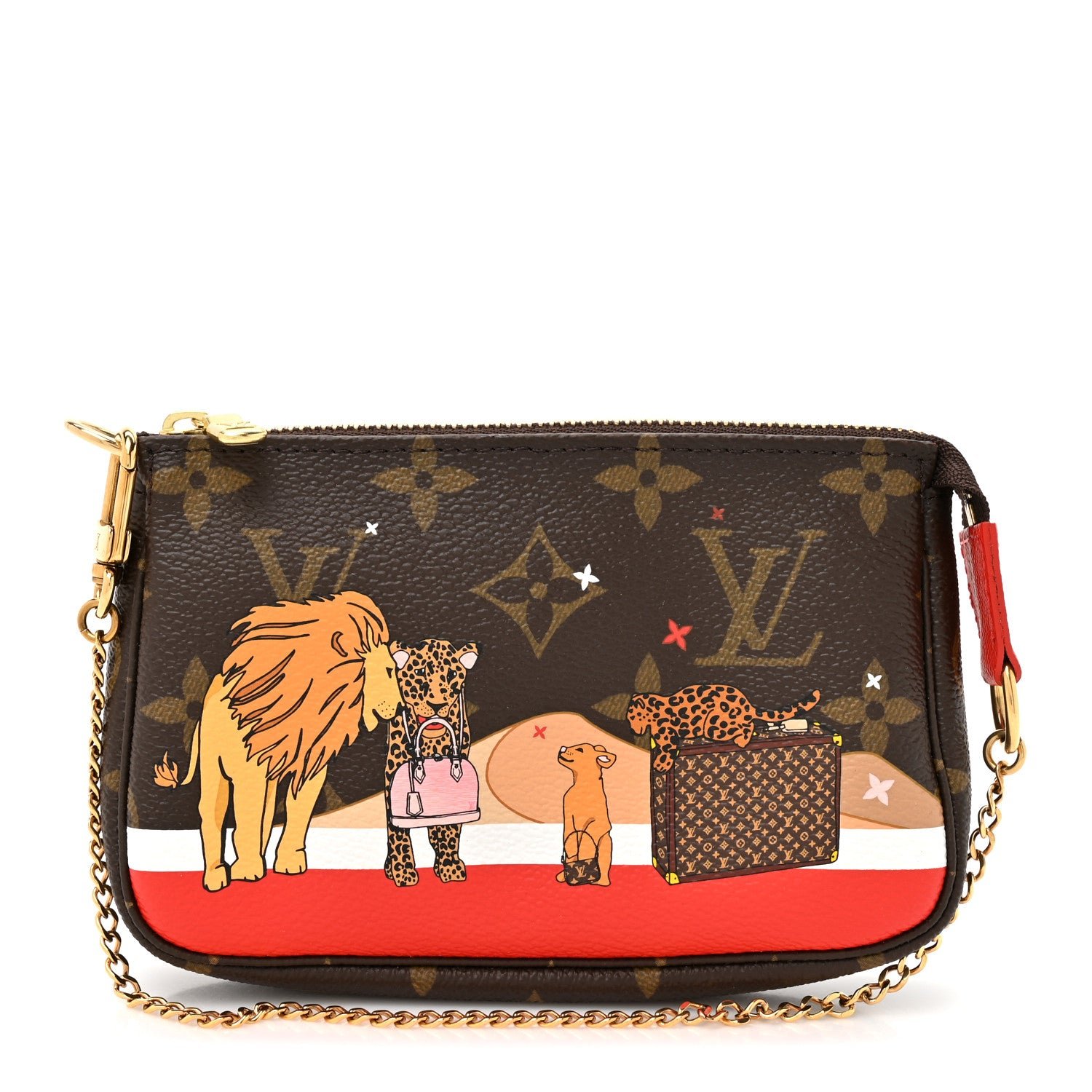 Monogram 2018 Christmas Animation Mini Cats Pochette Accessories