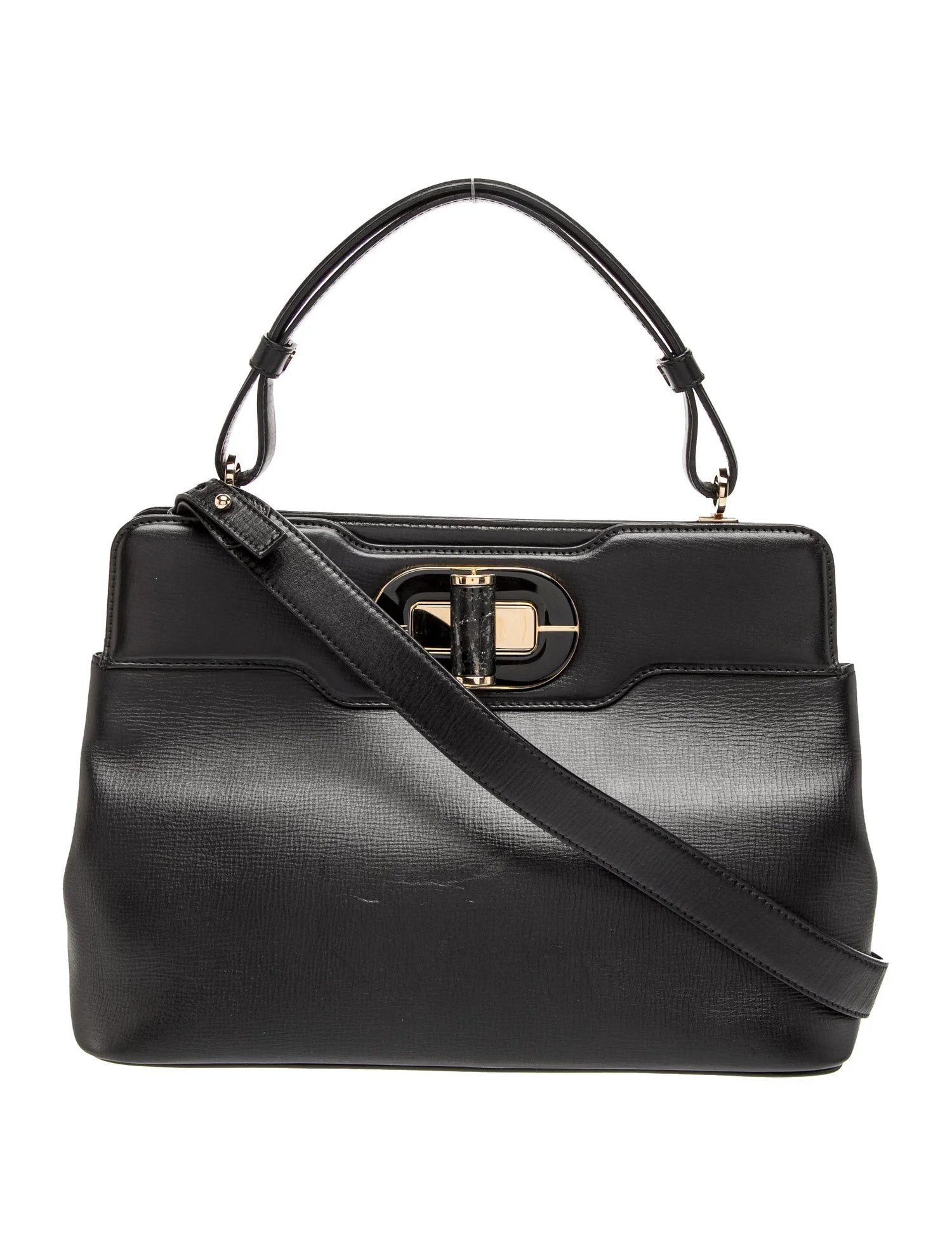 Leather Top Handle Bag