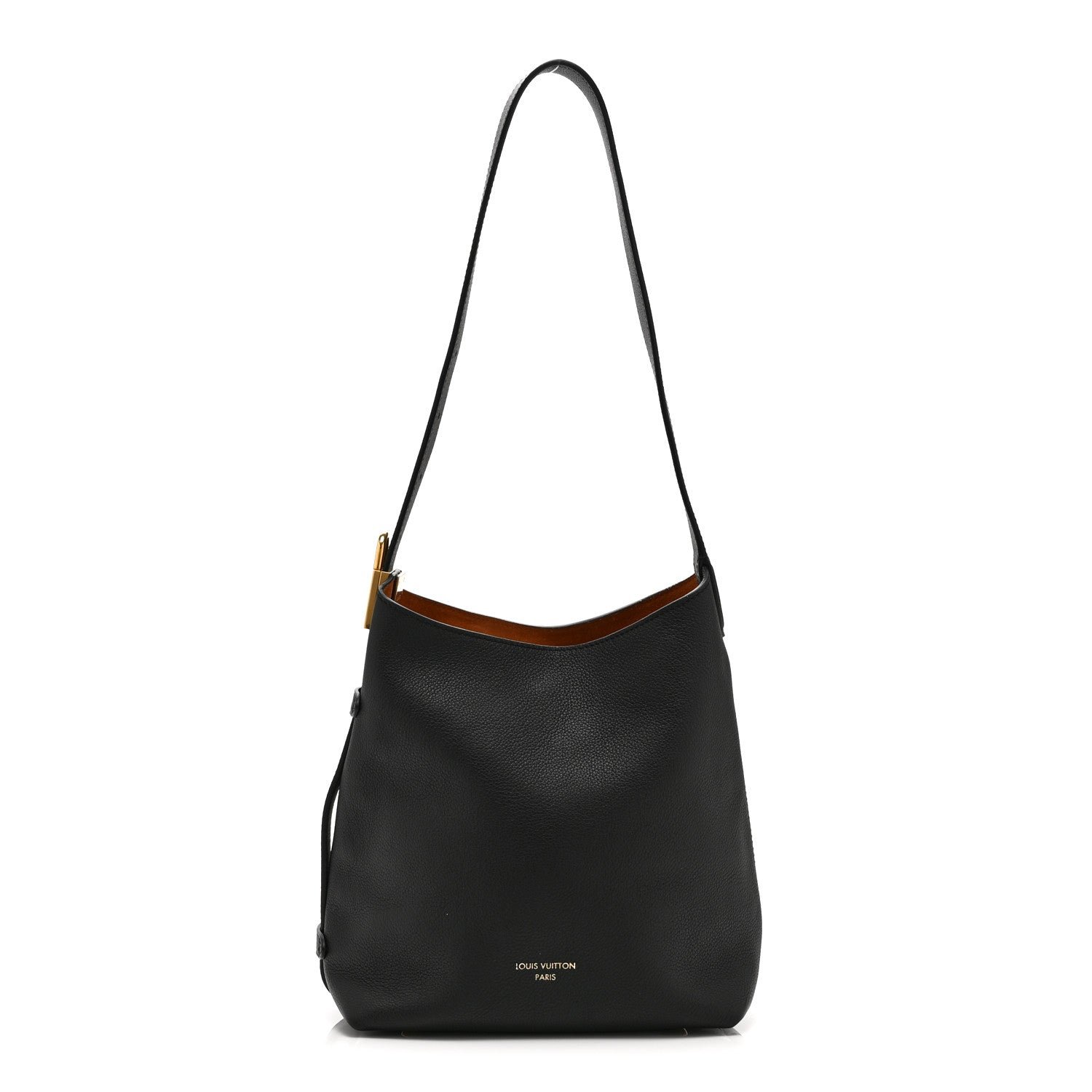 Louis Vuitton Grained Calfskin Low Key Hobo PM Black