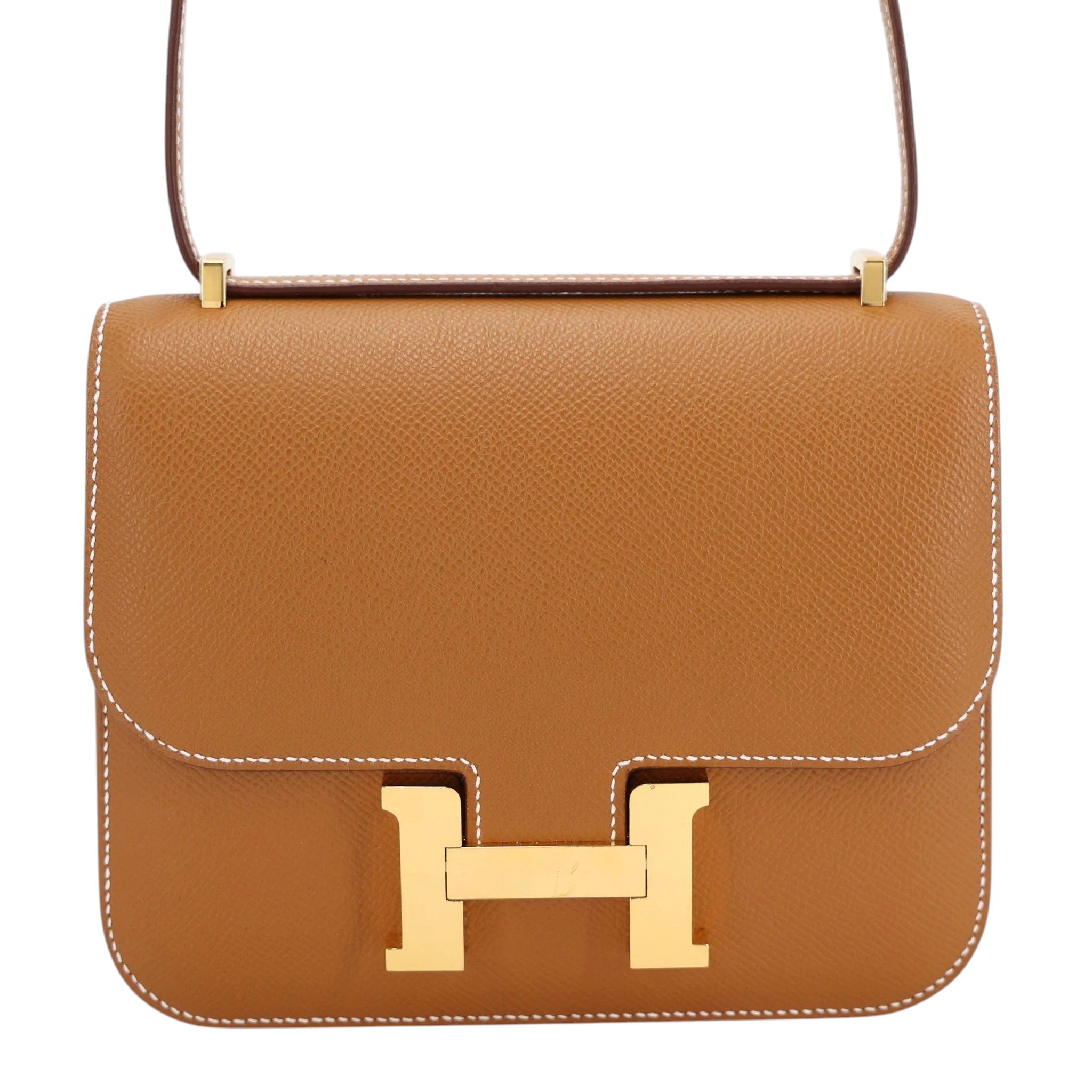 Very Good ( Rank A) HERMÈS Constance Mini 19 Mirror Gold (37) Epsom Gold hardware K (2025)