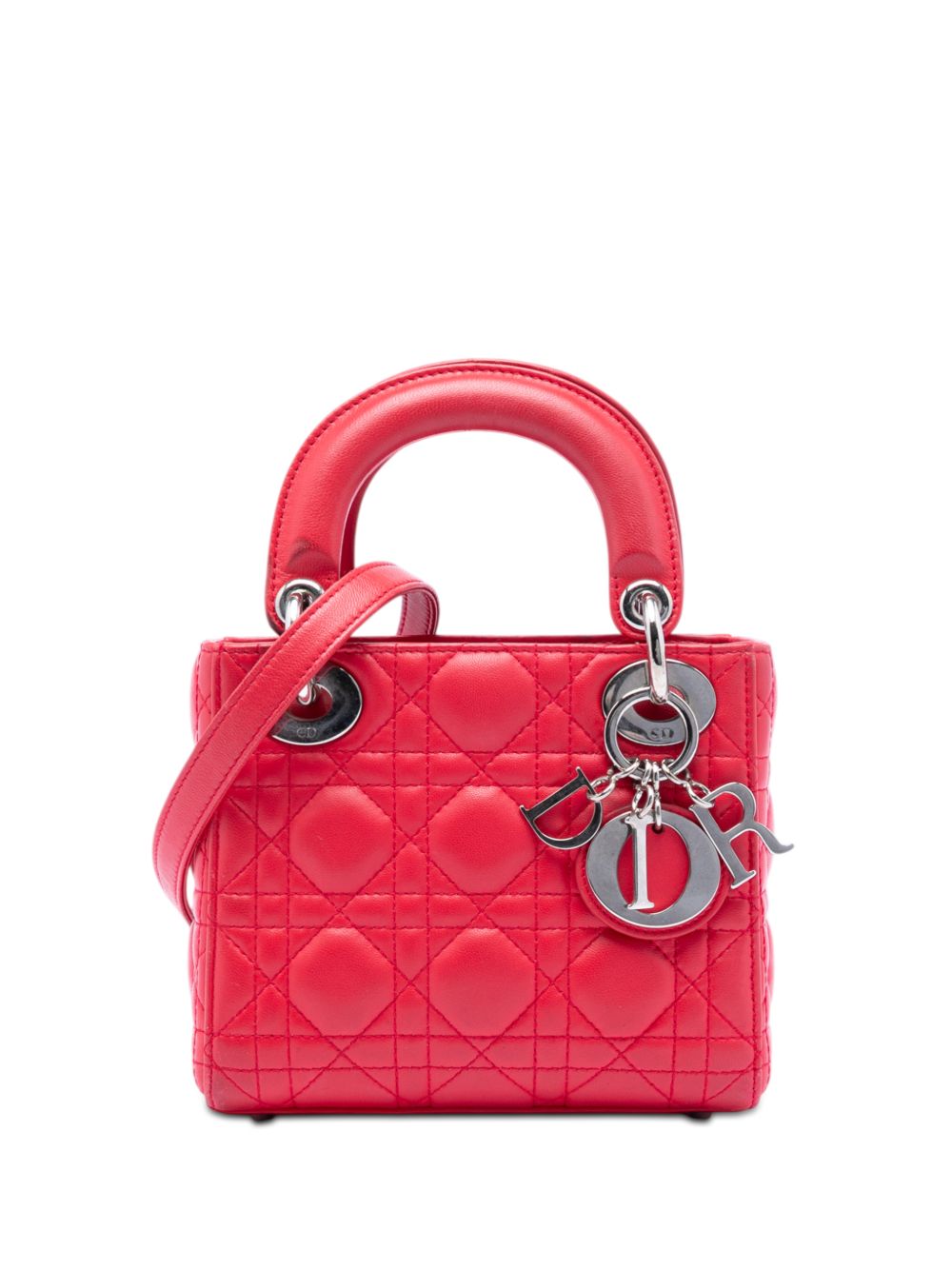 2012 Mini Lambskin Cannage Lady Dior satchel