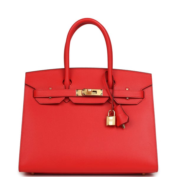 Hermes Hermes Birkin Sellier 30 Rouge de Coeur Madame Gold Hardware