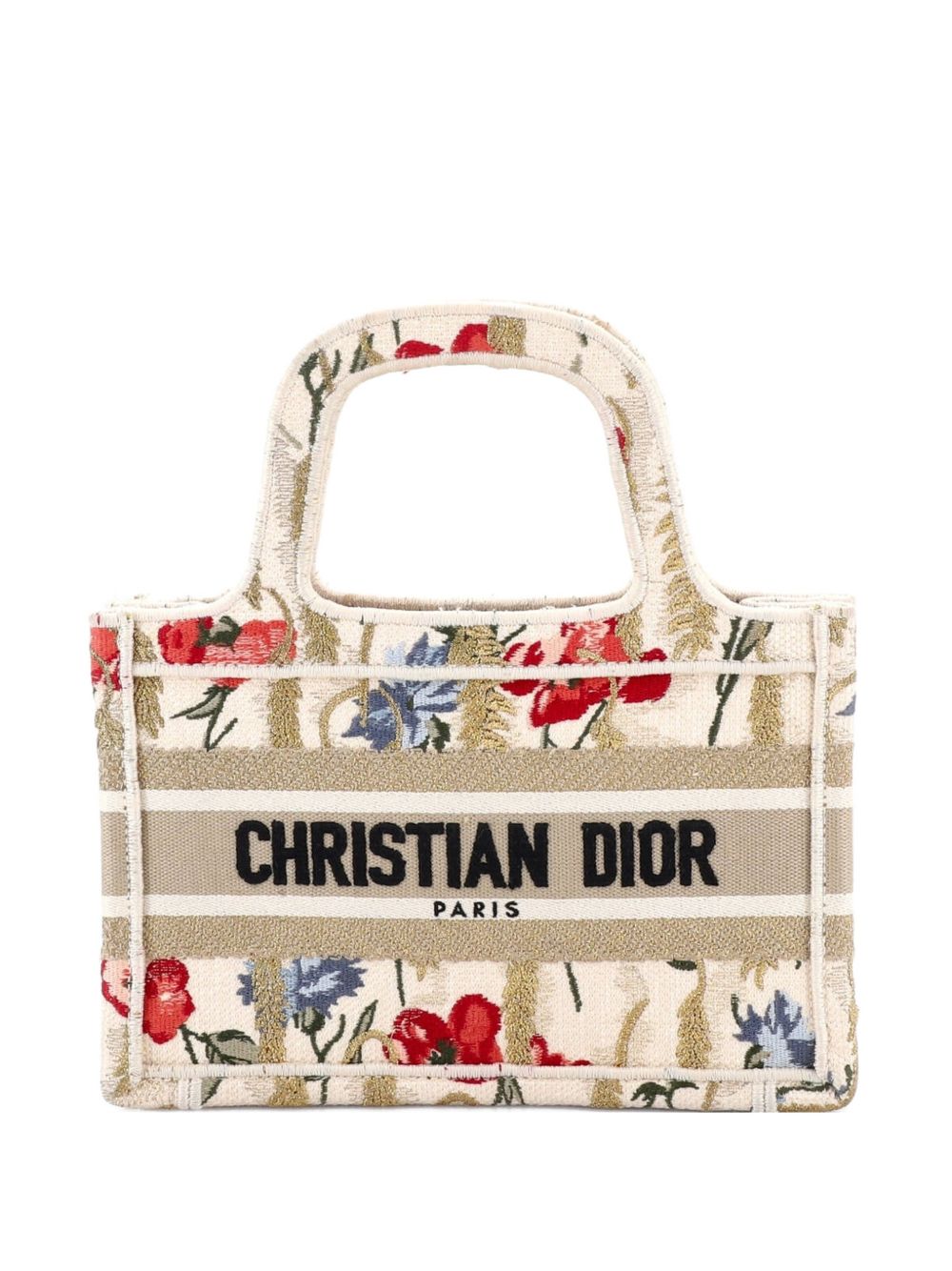 Book Embroidered Canvas Mini tote bag