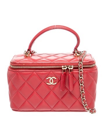 Small Top Handle Vanity Case w/ Chain