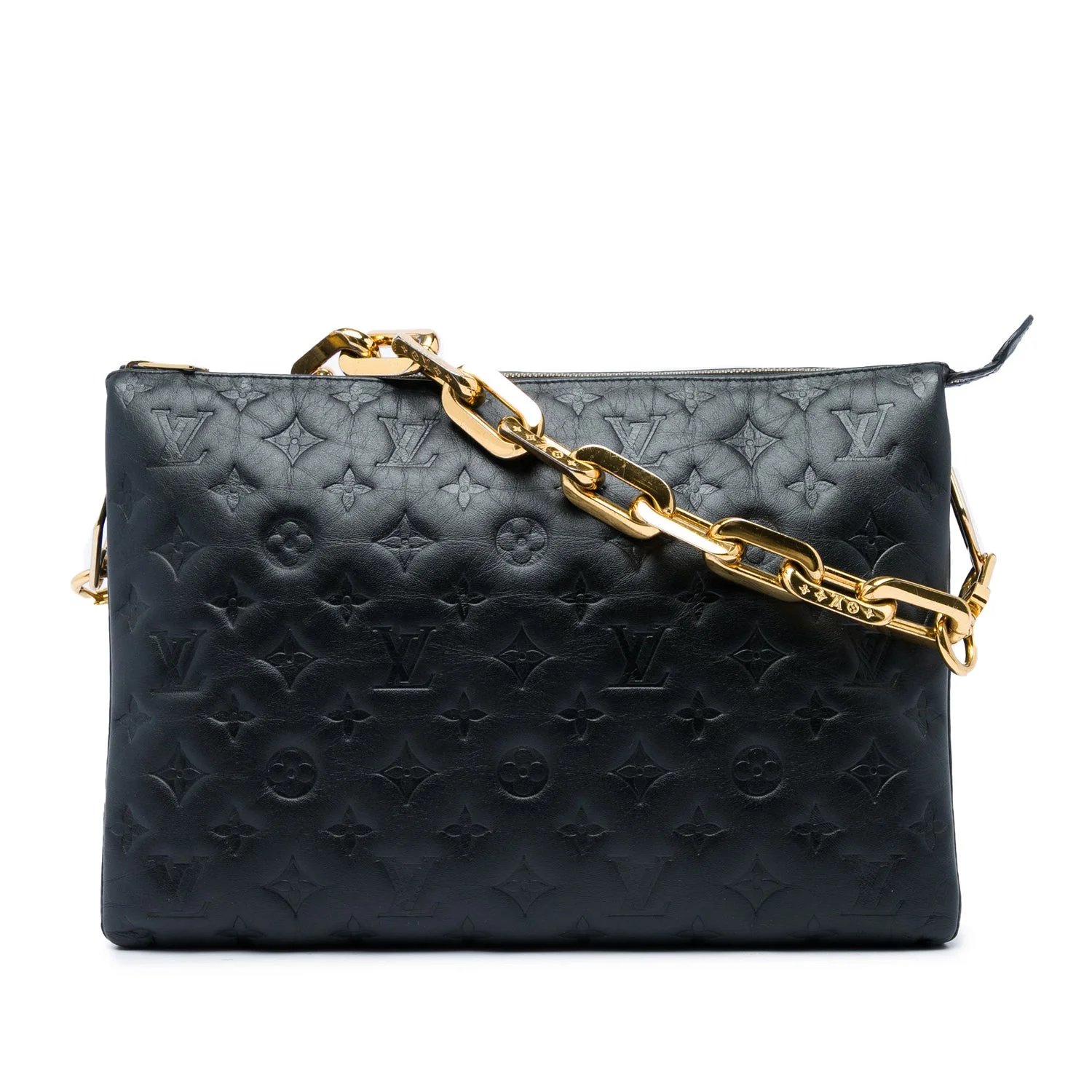 Monogram Embossed Puffy Lambskin Coussin