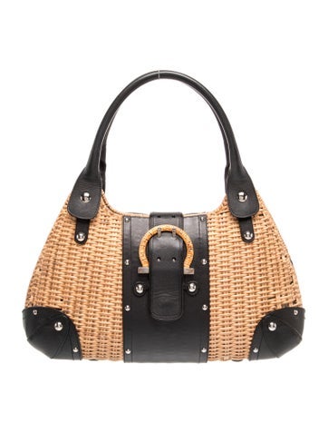 Ferragamo Wicker Shoulder Bag