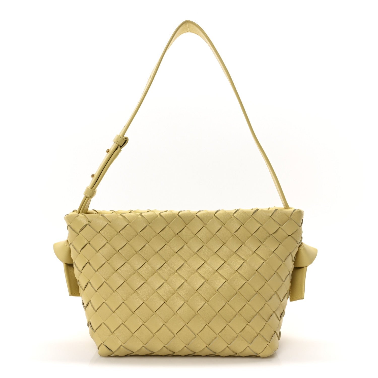 Bottega Veneta Nappa Intrecciato Tie Shoulder Bag Ice Cream