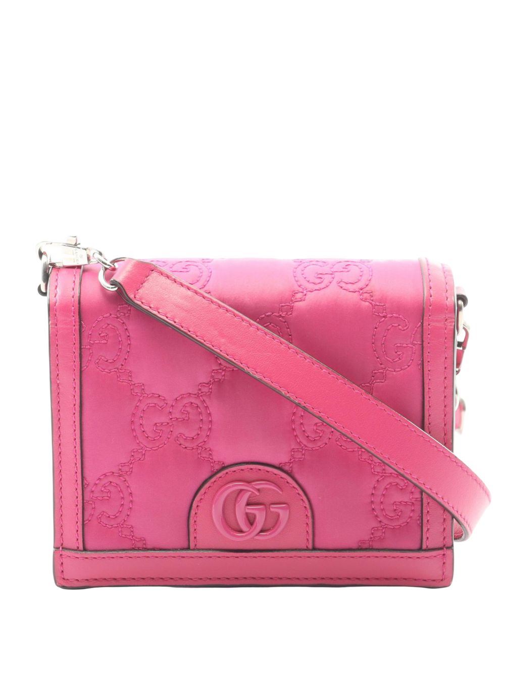 2016-2026 Mini GG Matelasse Nylon Wearable Wallet crossbody bag