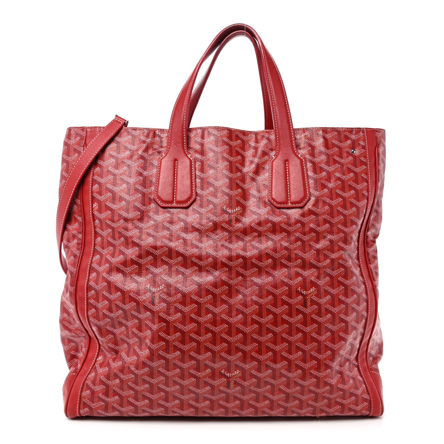 Goyard Goyardine Voltaire Tote Red