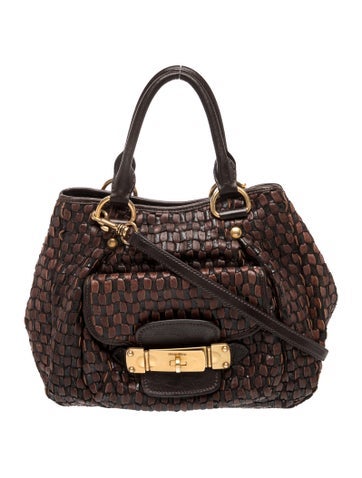 Miu Miu Leather Top Handle Bag
