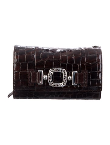 Embossed Leather Clutch
