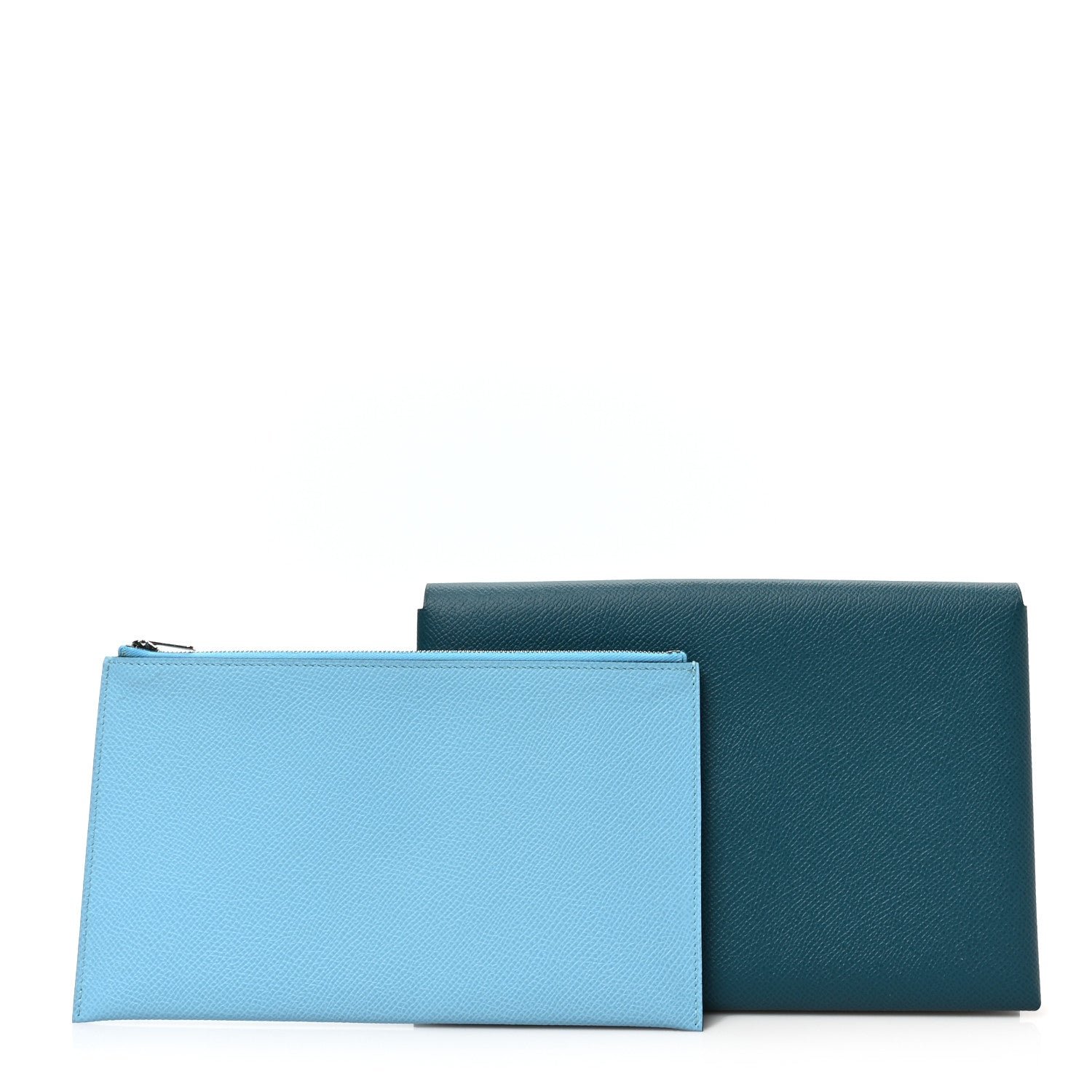 Hermes Epsom Calvi Pouch Colvert Blue Du Nord