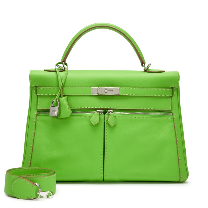 Hermes Apple Green Swift Kelly Lakis 35 Palladium Hardware, 2012