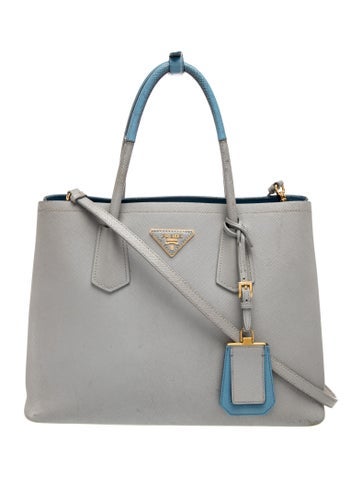 Saffiano Leather Double Bag Large