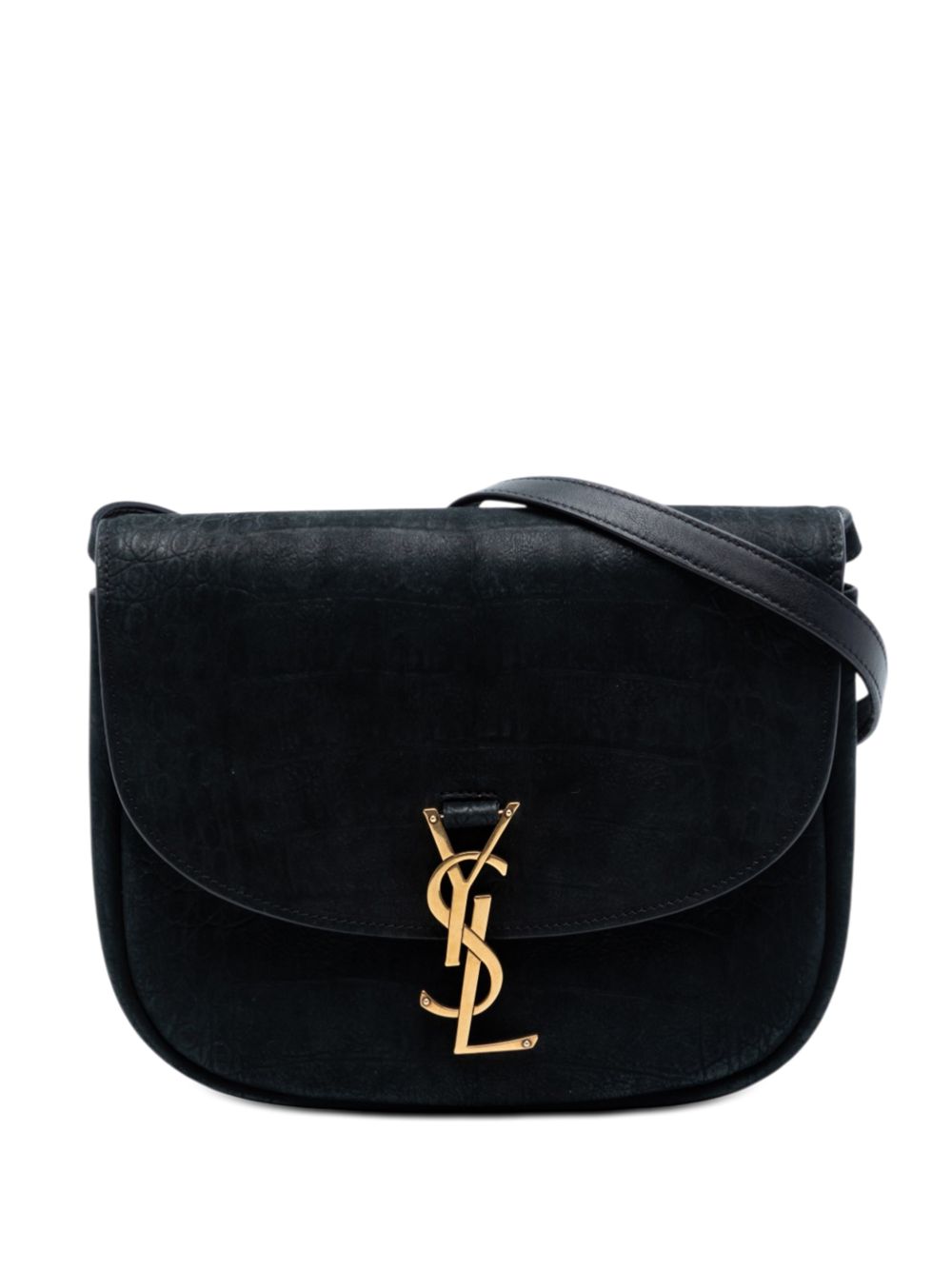 2020 Medium Croc Embossed Nubuck Monogram Kaia crossbody bag