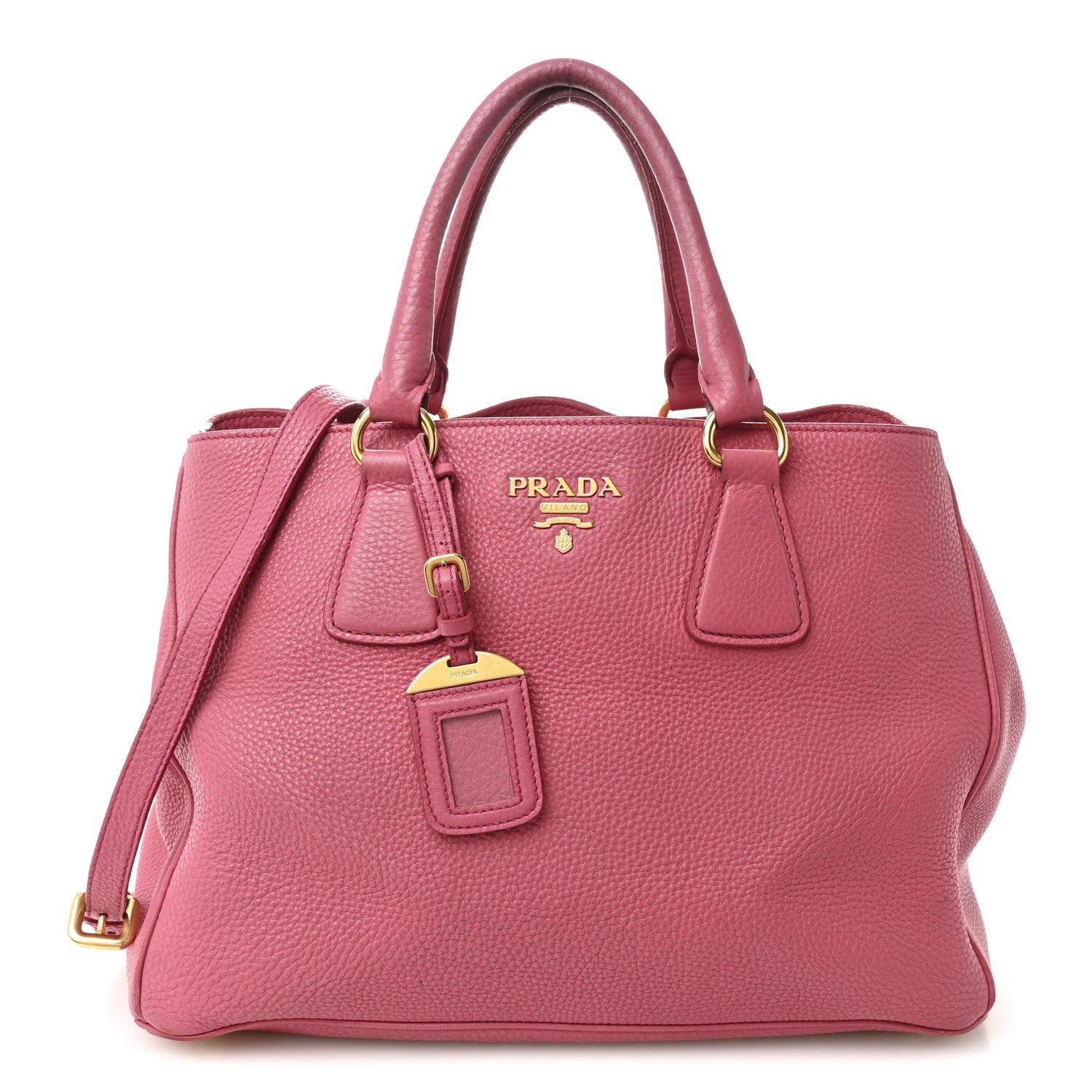 Prada Vitello Daino Tote Peonia