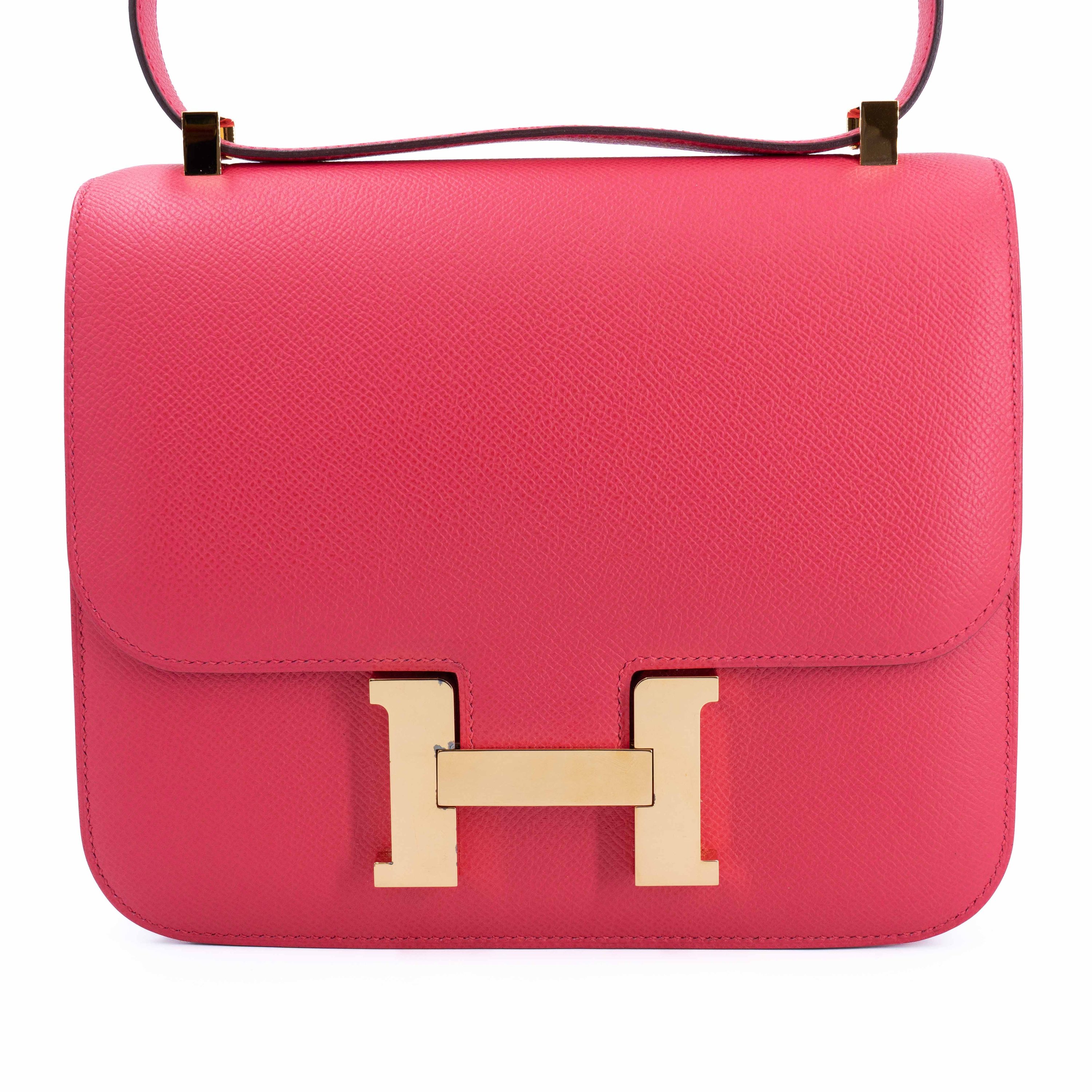 Very Good ( Rank A) HERMÈS Constance 24 Rose Extreme (I6) Epsom Gold hardware D (2019)