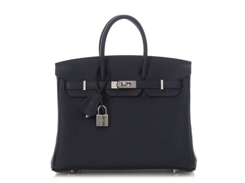 Hermes Bleu Nuit Togo Birkin 25 Palladium Hardware, 2025