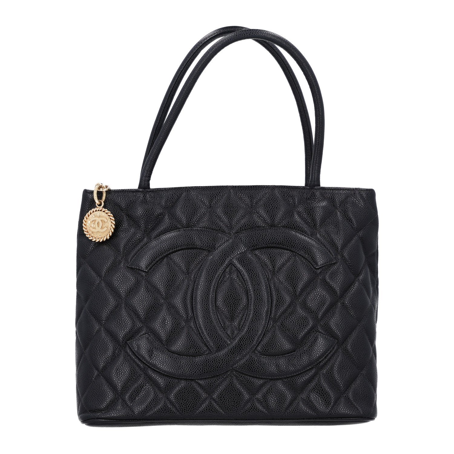 Chanel Caviar Quilted Medallion Tote Black