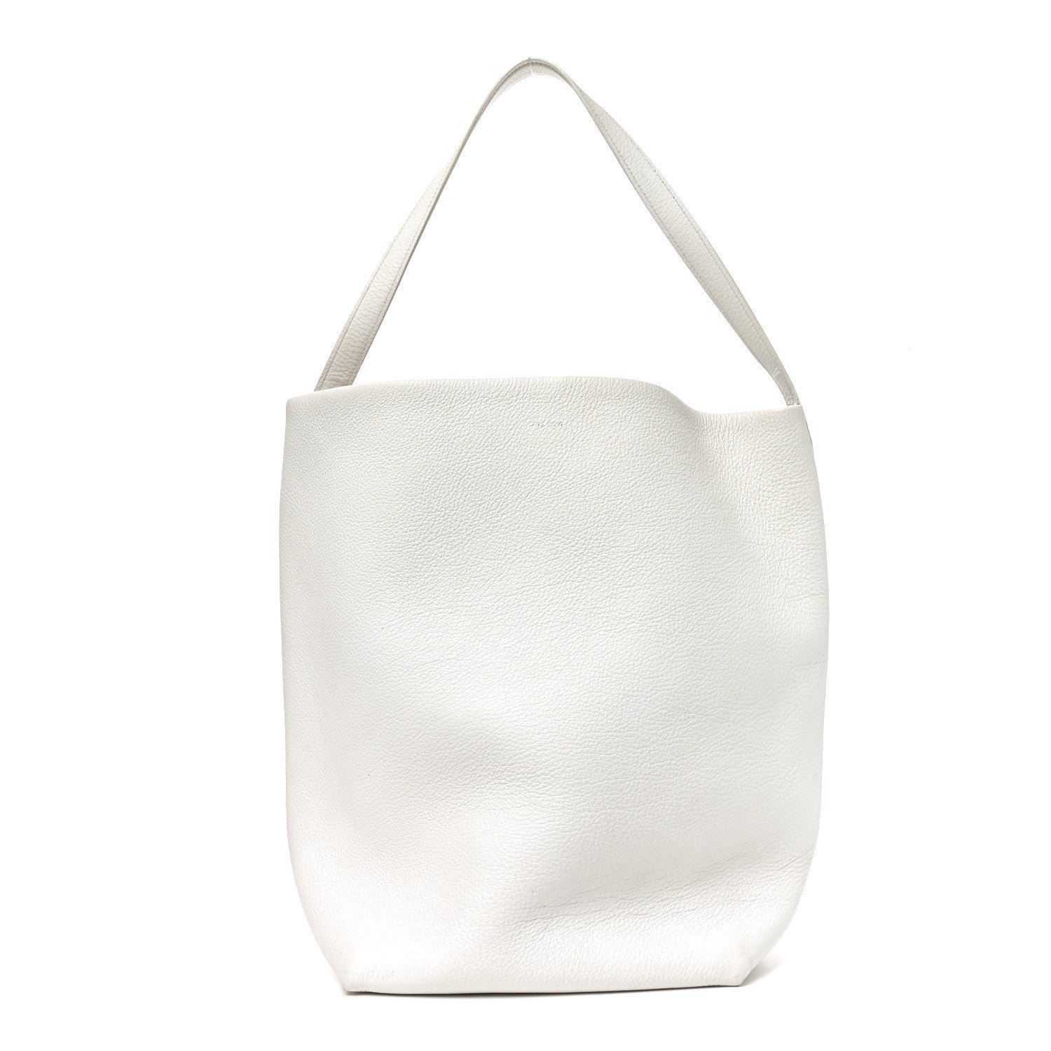 The Row Grained Calfskin Large N/S Park Tote Ivory