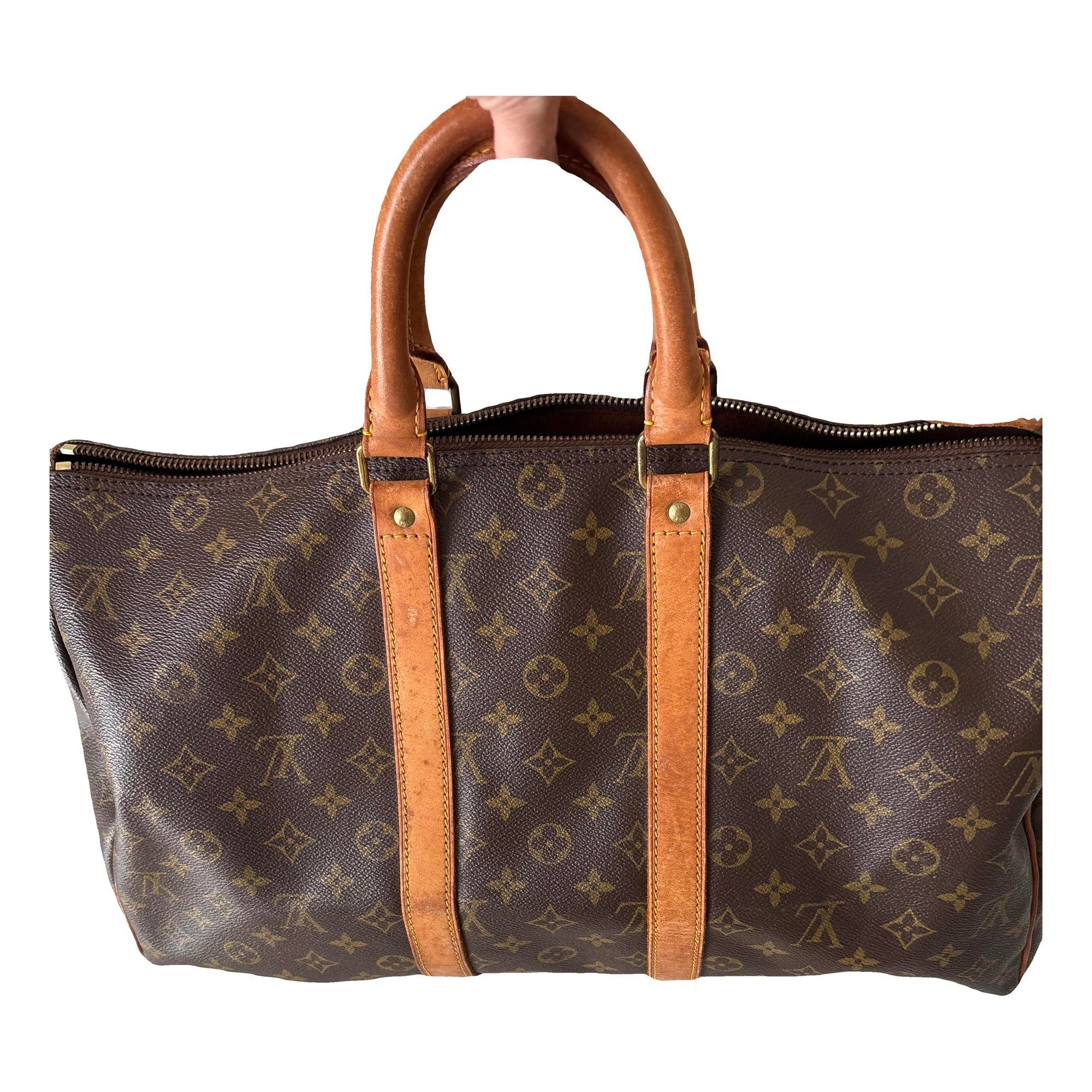Leather travel bag