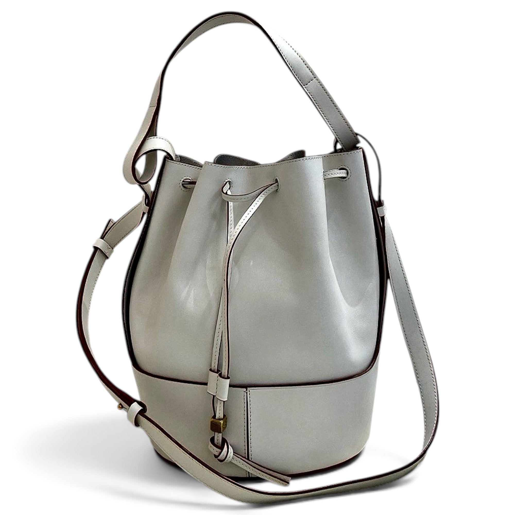 Balloon leather handbag