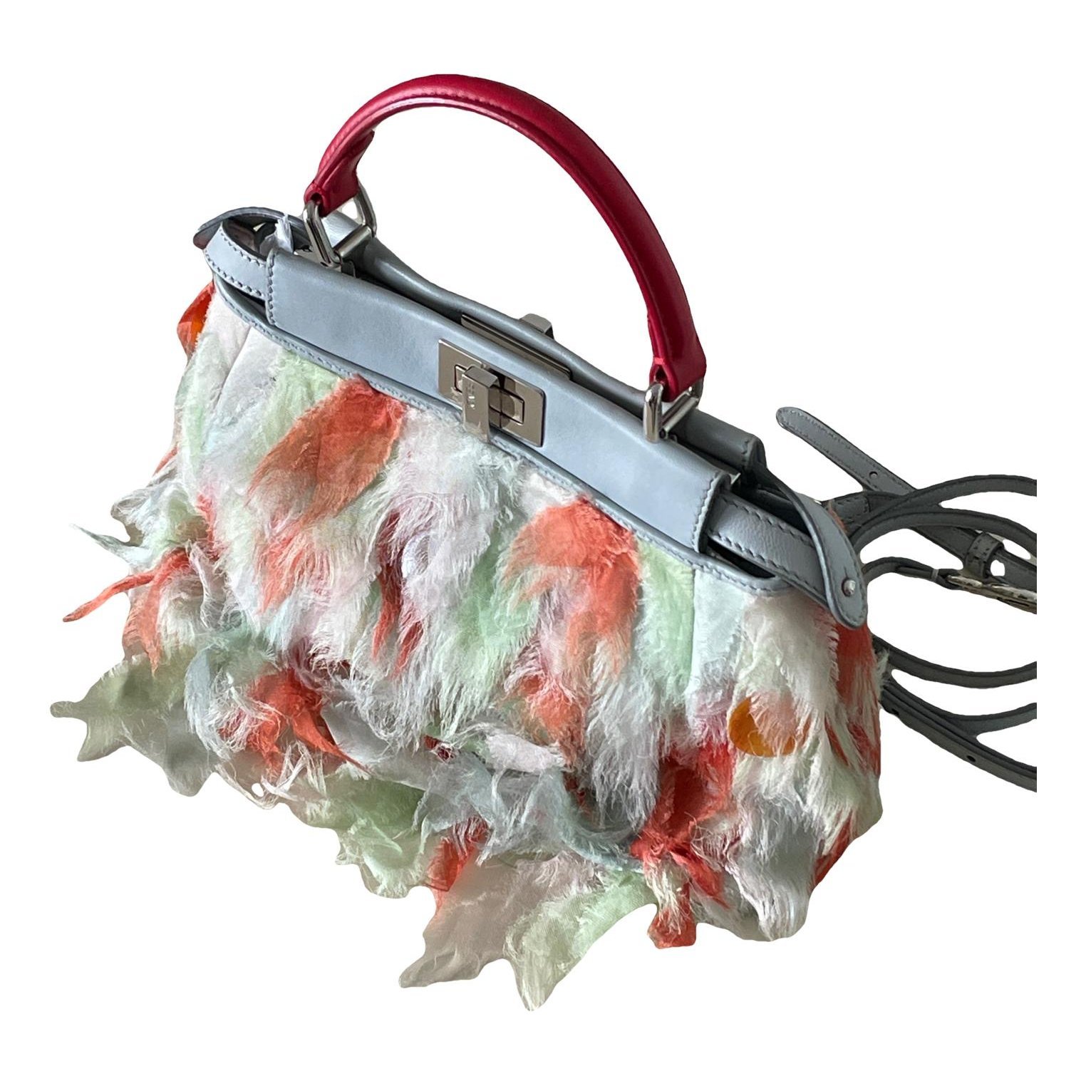 Peekaboo mini pocket leather handbag