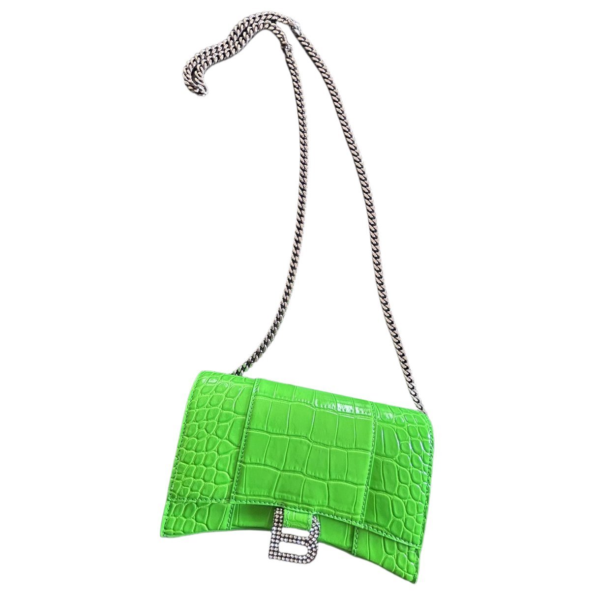 Hourglass leather crossbody bag