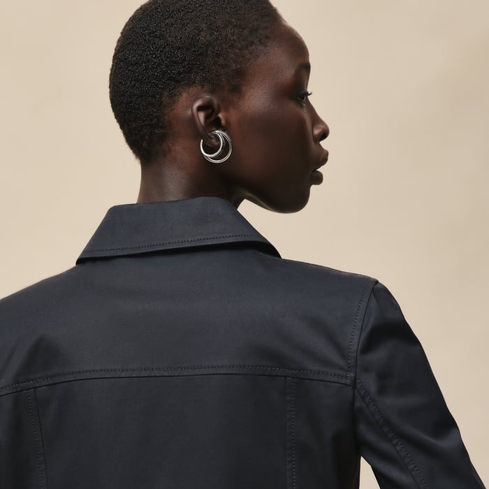 Noir Double Cotton Twill Jacket