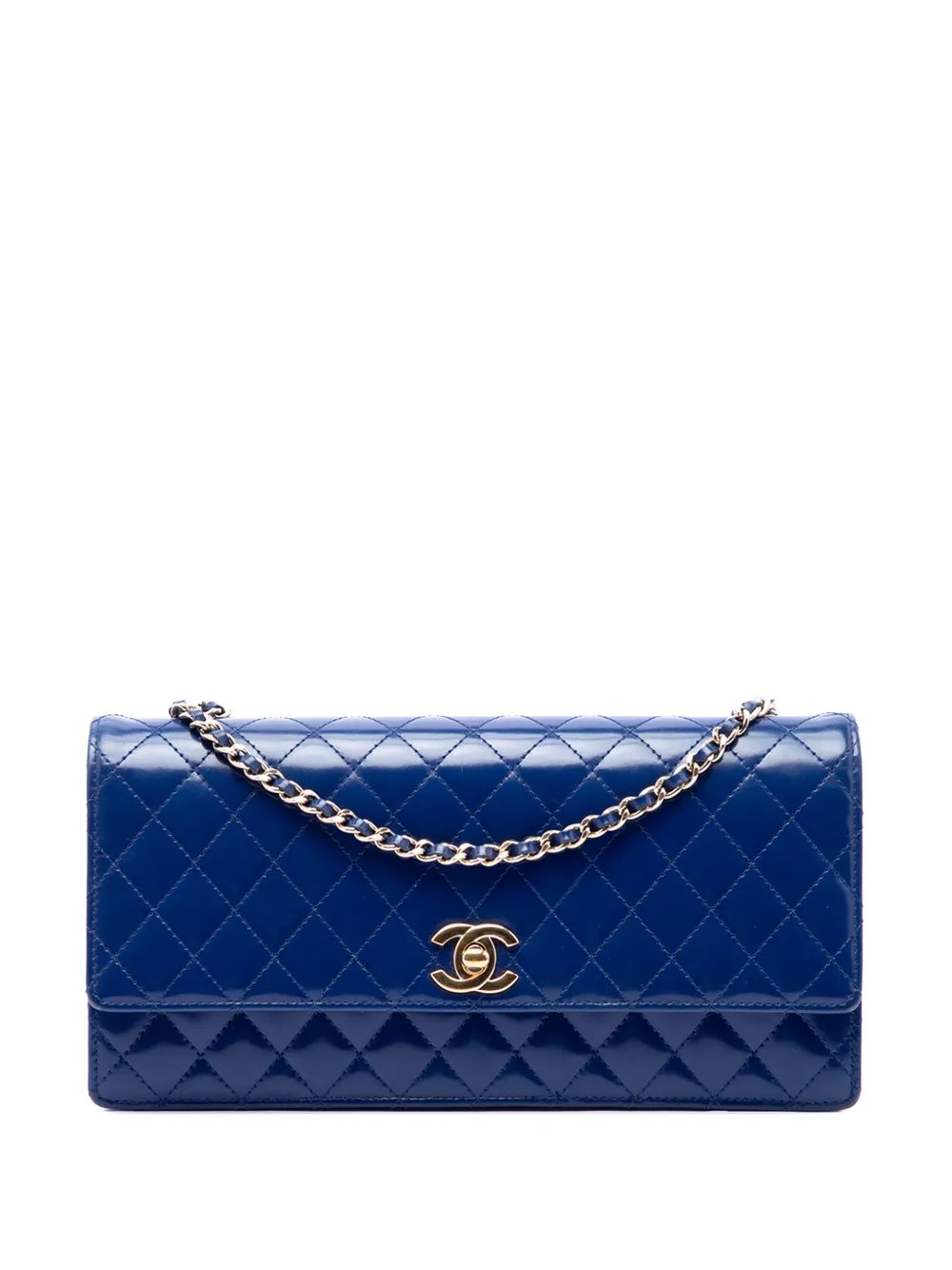 2011 CC Quilted Lambskin Long Flap crossbody bag