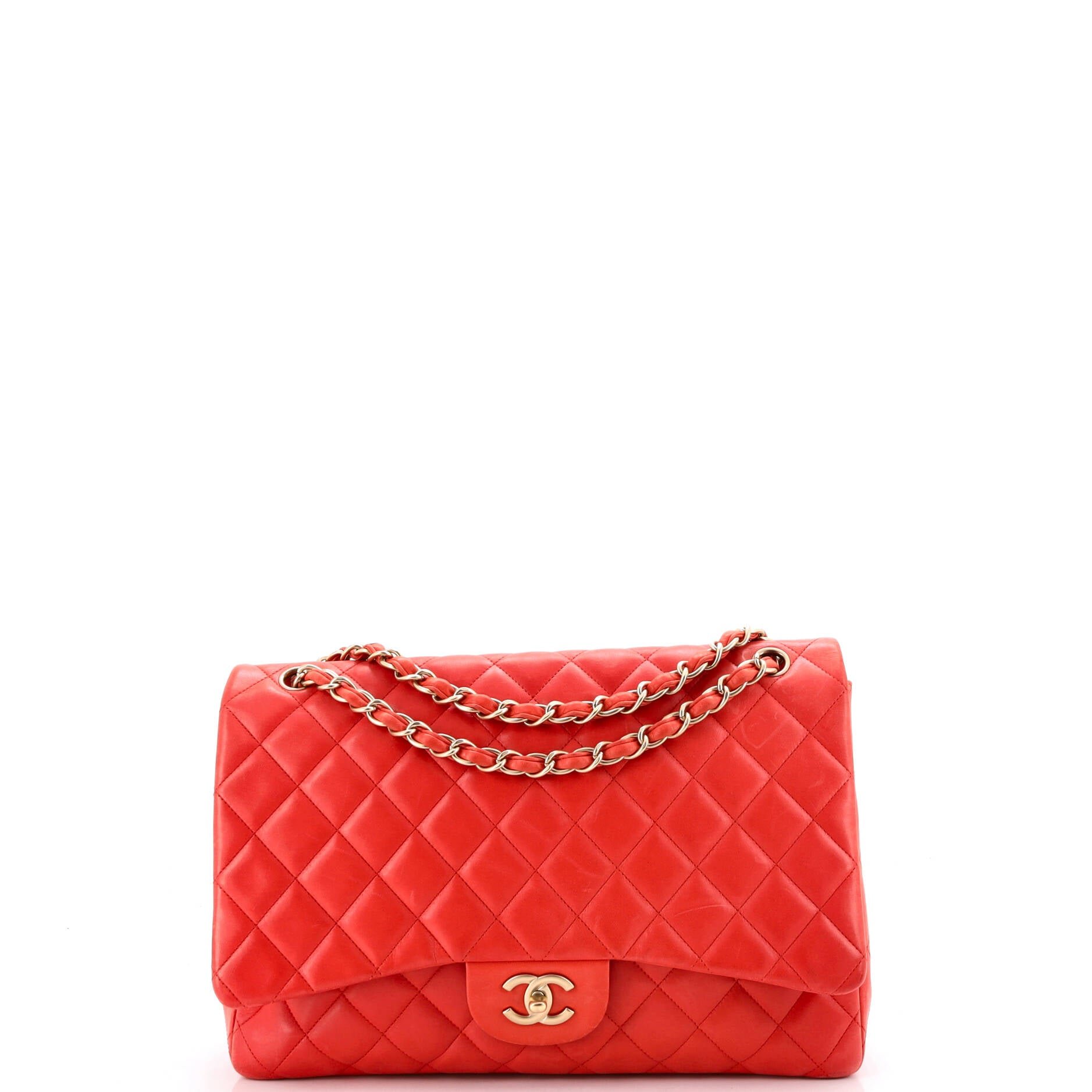 Vintage Classic Single Flap Bag Quilted Lambskin Maxi