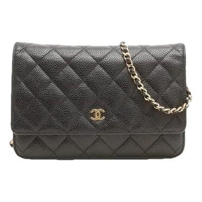 Wallet On Chain leather crossbody bag