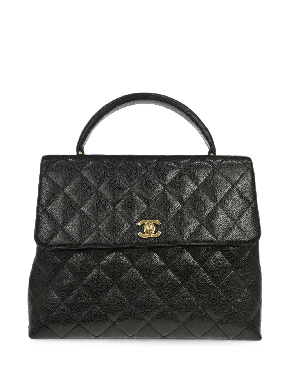 2002 quilted Caviar leather tote bag