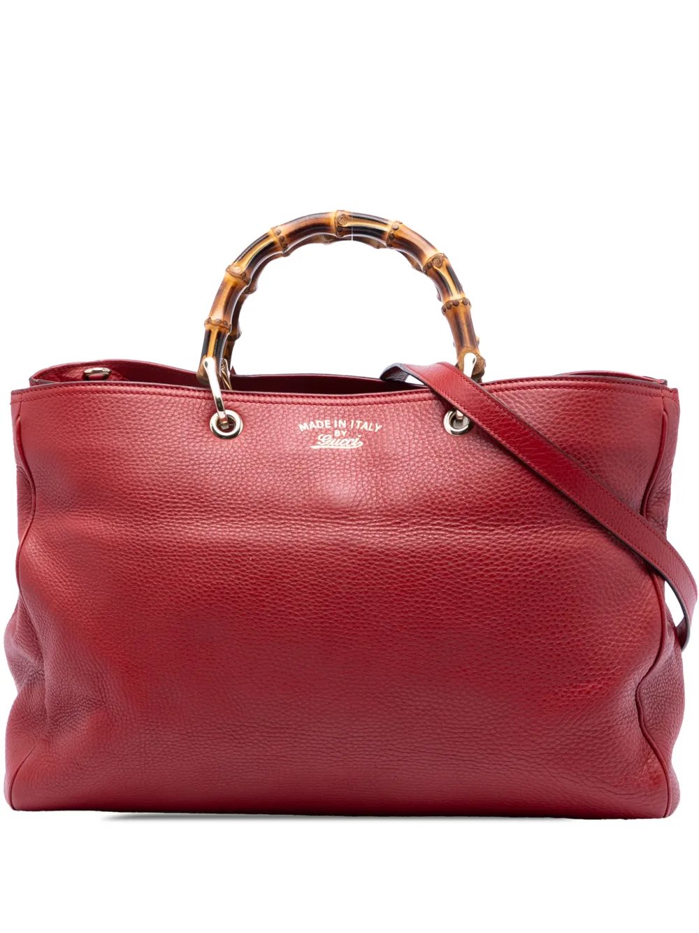2016-2026 Large Calfskin Bamboo Shopper satchel