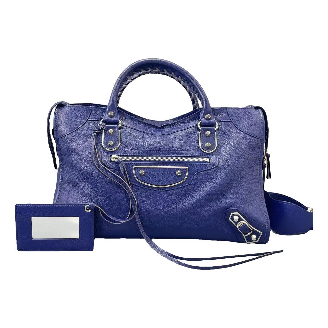 City leather handbag