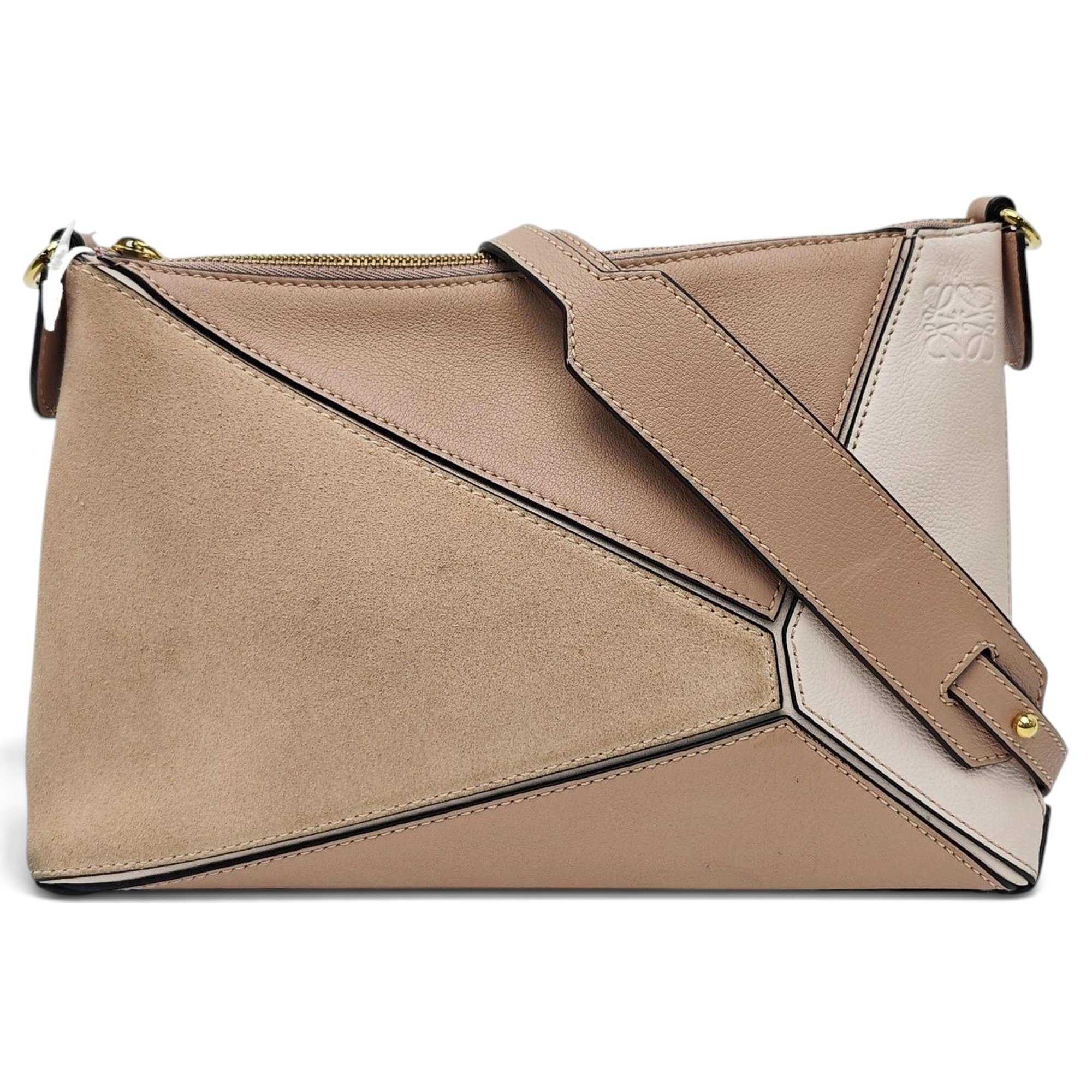 Puzzle leather handbag