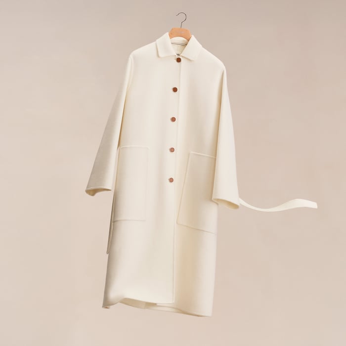Blanc Naturel Cashmere Wrap Coat