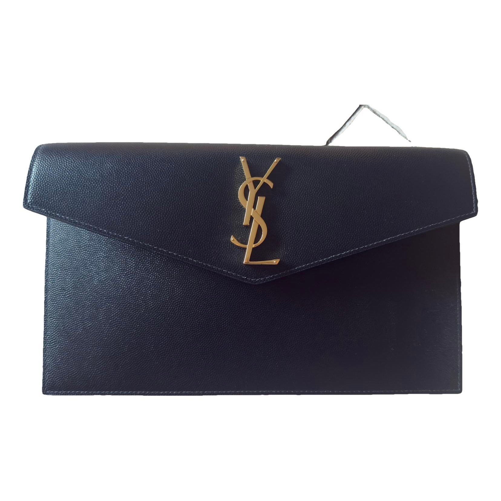 Uptown leather clutch bag
