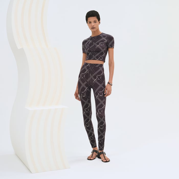 Marron Fusain Coaching Remix Leggings