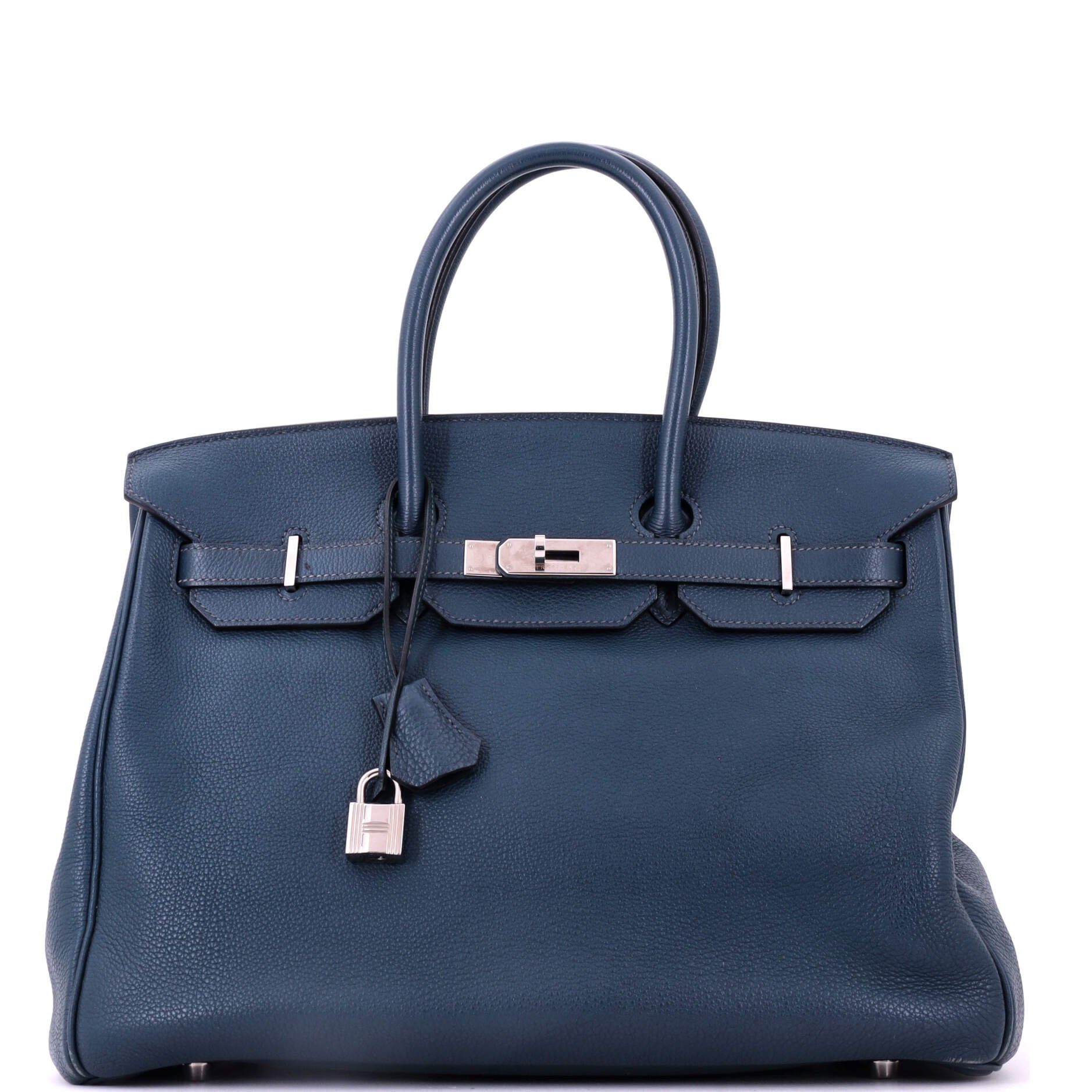 Birkin Handbag Bleu de Malte Togo with Palladium Hardware 35