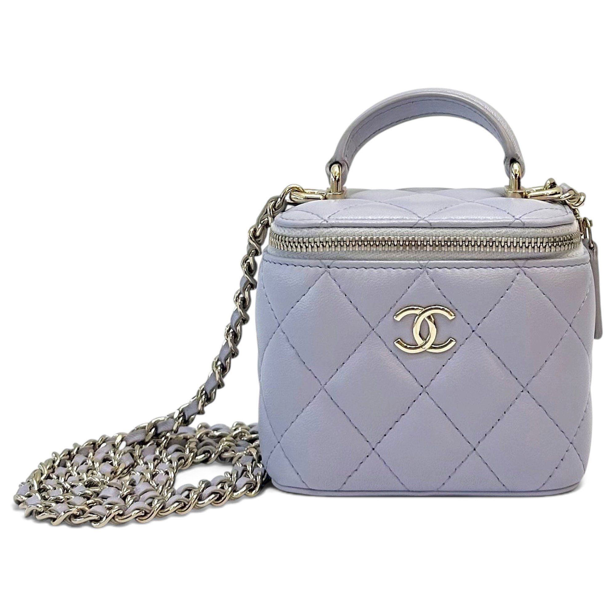 Trendy CC Vanity leather handbag